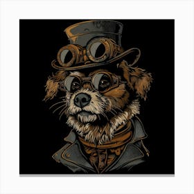 Steampunk Dog 14 Canvas Print
