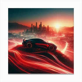 Black and red Canvas Print