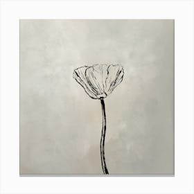 Line Art Flower Canvas Print