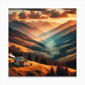 Sunset In The Mountains 9 Canvas Print