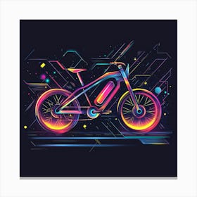 Electric Bike print Canvas Print
