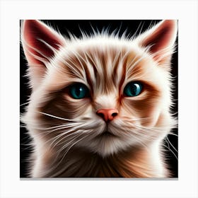 Portrait Of A Cat 12 Canvas Print