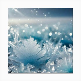 Blue gorgeous icicles Canvas Print