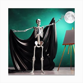 Skeleton Painting Canvas Print