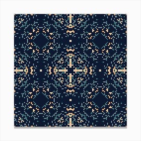 Abstract geometric pattern of colored squares Canvas Print