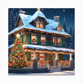 Christmas House 160 Canvas Print