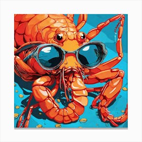 Lobster In Sunglasses 1 Canvas Print