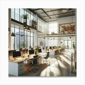 Modern Office Space Canvas Print