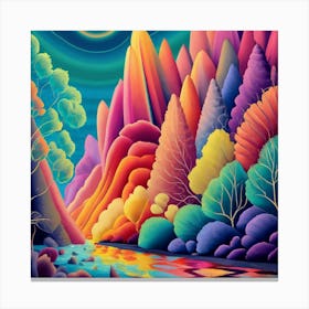 Psychedelic Landscape Canvas Print