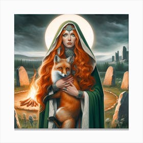 Brigid and the Fox Canvas Print