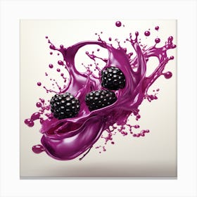 Blackberry Splash 5 Canvas Print