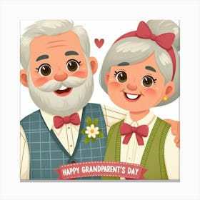 Happy Grandparents Day 2 Canvas Print