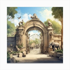 Zoo Gate 1 Canvas Print