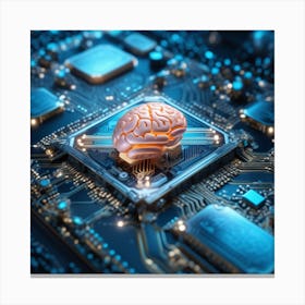 Artificial Intelligence Brain In Close Up Miki Asai Macro Photography Close Up Hyper Detailed Tr (19) Canvas Print