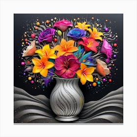 Flowers In A Vase 6 Canvas Print