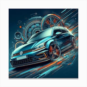 Volkswagen Golf Art Leinwandbild