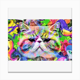 Cat Painting Canvas Print