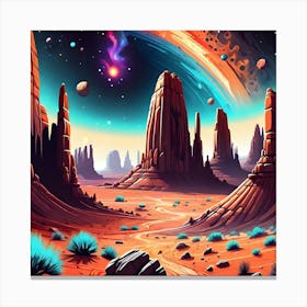 Landscape In The Desert Canvas Print