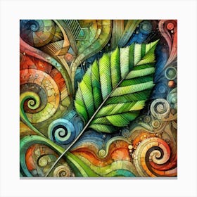 Leaf Painting Canvas Print