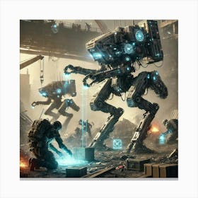 A Futuristic Sci Fi Scene Depicting Peacekeeper Wa Dual Functionality Canvas Print