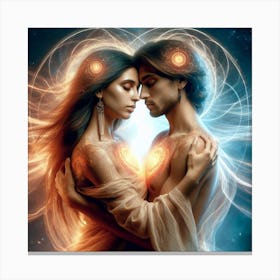 Twin Soul Love Canvas Print