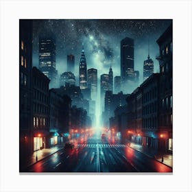 New York City At Night 2 Canvas Print