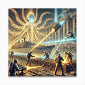 A Depiction Of The Harmonizers Repairing And Forti Canvas Print