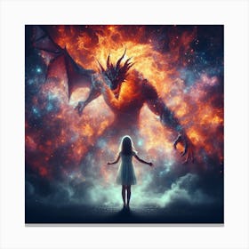 The little girl advised the demon Canvas Print