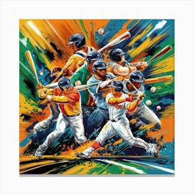 A Vibrant And Dynamic Illustration Of A Baseball G Wtdtna Uteot7abysbzp A Cljjxl17t 60r9uqckxc8q Canvas Print