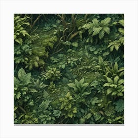 Ferns Wallpaper Canvas Print