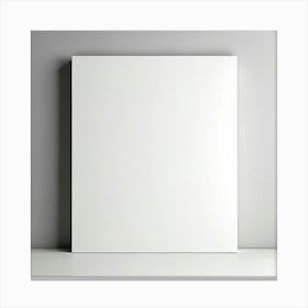 Mock Up Blank Canvas White Pristine Pure Wall Mounted Empty Unmarked Minimalist Space P (26) Canvas Print