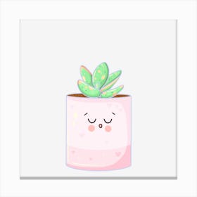 Cute Succulent Plant Canvas Print