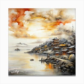 Asian Sunset 1 Canvas Print