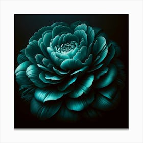 Teal Flower Canvas Print