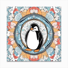 Penguin In A Frame Canvas Print