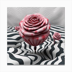 Zebra Rose 1 Canvas Print