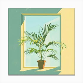 Potted Plant On Window Sill 4 Canvas Print