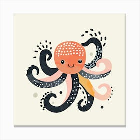 Charming Illustration Octopus 1 Canvas Print