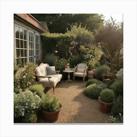 Default Vintage Describe In Detail What Your Garden Will Look 3 Canvas Print