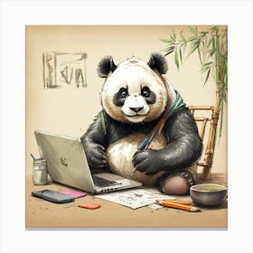 Panda Bear 40 Canvas Print