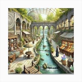 Cascade Sovereignty Market Features Canvas Print