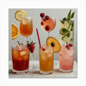 Default Cocktails For Different Seasons Aesthetic 2 Canvas Print