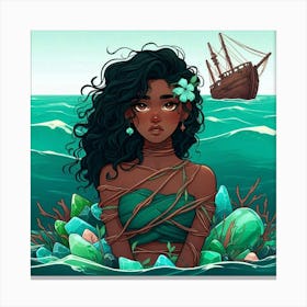 Mermaid Art, Mermaid Art, Mermaid Illustration, Mermaid Art, Mermaid Art, Canvas Print