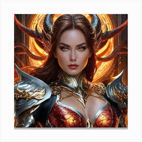 Demon Girl yijcd Canvas Print