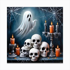 Skulls and Ghosts Canvas Print