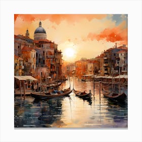 Sun-Kissed Palazzi: Coastal Whispers Canvas Print