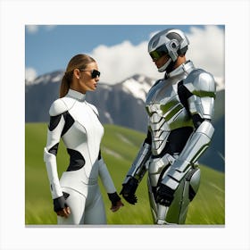 Futuristic Couple 112 Canvas Print