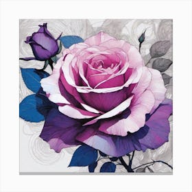 Purple Rose Canvas Print