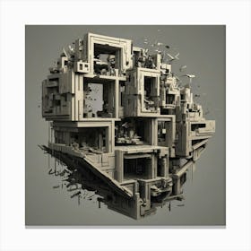 Fractal City Canvas Print