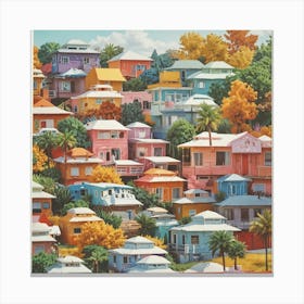 Houses Canvas Print